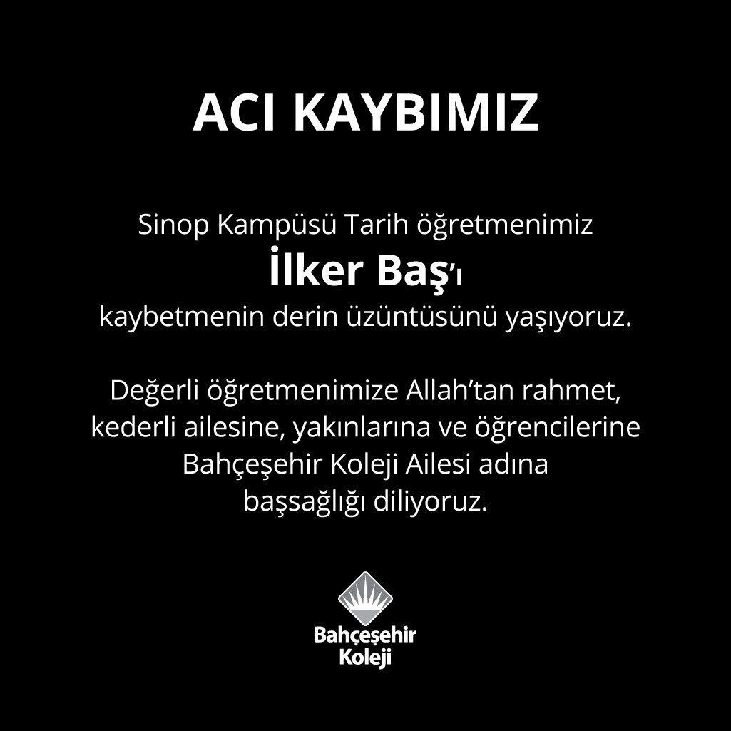 bahcesehir_k12's tweet photo. 🖤Acı Kaybımız… https://t.co/DFPJxcqkVx