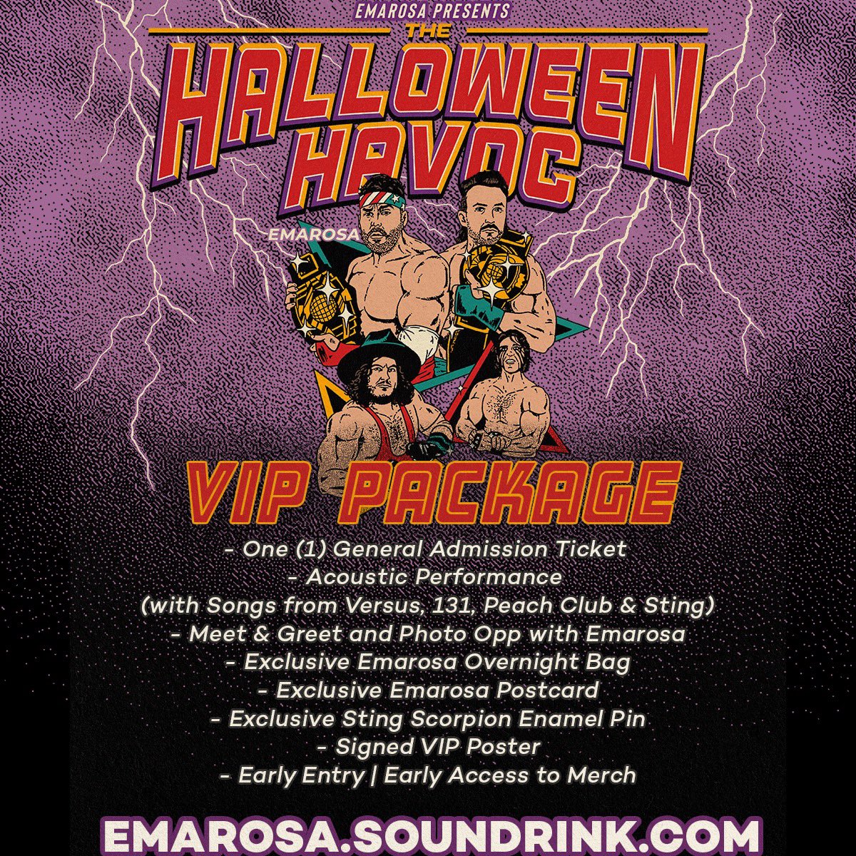 Emarosa's tweet photo. VIP on sale now!

Alongside the exclusive and limited swaggies, we’ll be performing a full acoustic set of songs from Versus, 131, Peach Club &amp; Sting. VIP is limited, grab em’ before they’re gone!

https://t.co/xYrJGfw7Y6 https://t.co/H3FX3065AJ
