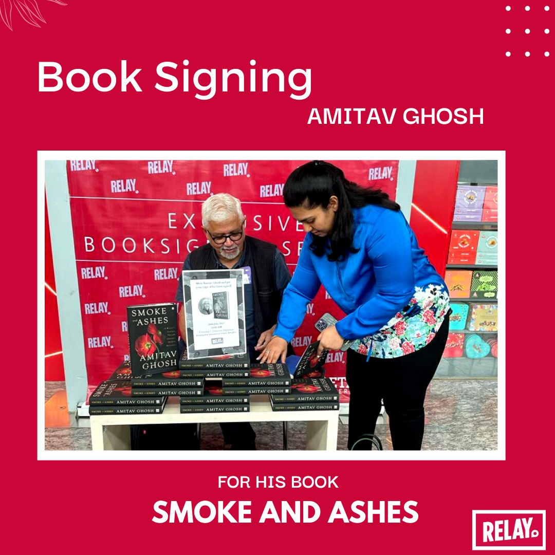 #relayauthorsigning by <a href="/amitav_ghosh/">Amit Sutradhar</a> at @relay_india in <a href="/blrairport/">BLR Airport</a>.
.
.
#relayindia #post #author #signing