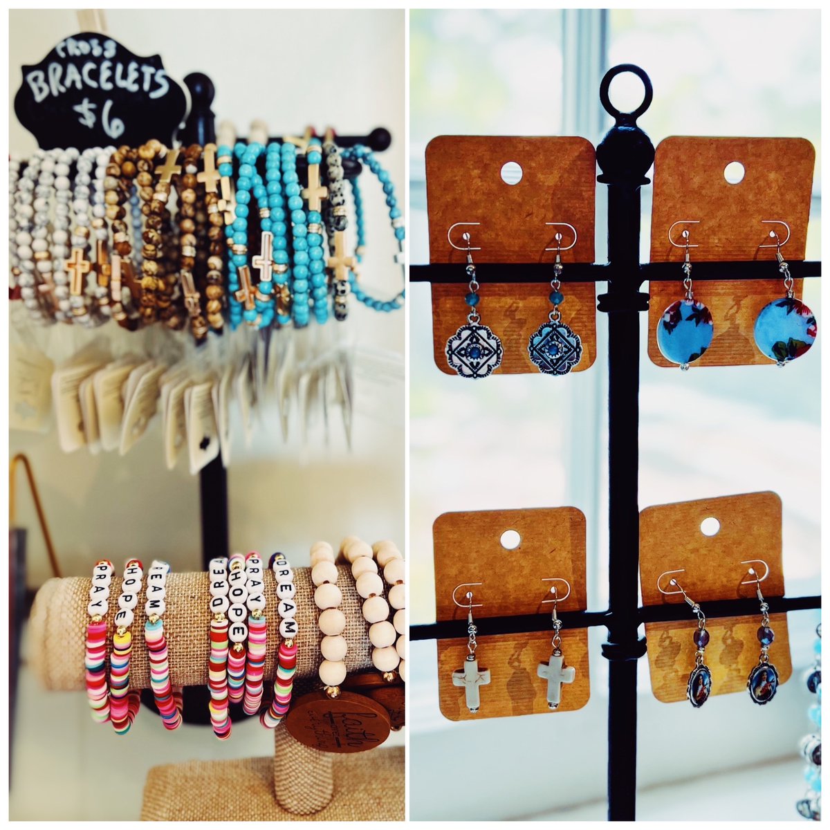 TrinityHseCafe's tweet photo. This beautiful jewelry is just one of the brand-new items on our shelves! Wear your heart on your sleeve with these faith-inspired pieces as a lovely reminder to walk with Jesus daily. 

#trinityhousecafe #downtownleesburg #loveloudoun #catholiclifestyle https://t.co/KGLKY0EToM