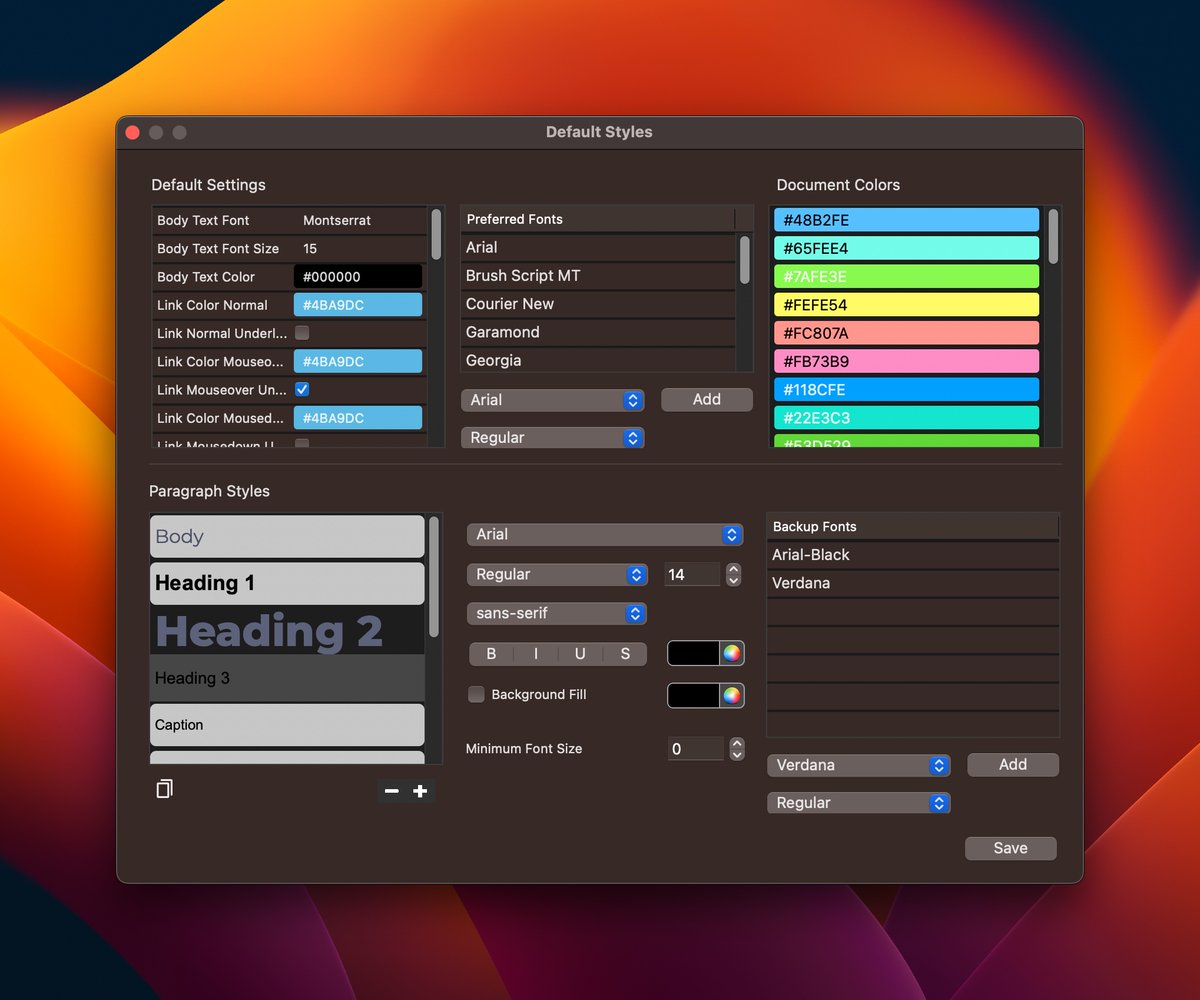 everwebapp's tweet photo. So many new features are coming in #EverWeb 4!
Global styles and colors are the next major feature we have added to Everweb.
This means you can create predefined font styles and colors and use them throughout your website. https://t.co/6zU3ZJPpkK