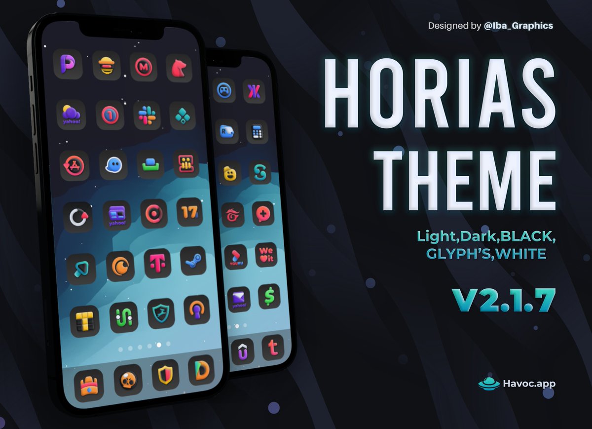IBA_Graphics's tweet photo. Exciting news! Horias v2.1.7 Theme is now live on
@Havocrepo! Stunning variants, closer in size to normal mode, with exquisite design. Expanded icon library for ultimate customization. Get it here: https://t.co/l3sHUjtw1R https://t.co/RjCPta2pYm