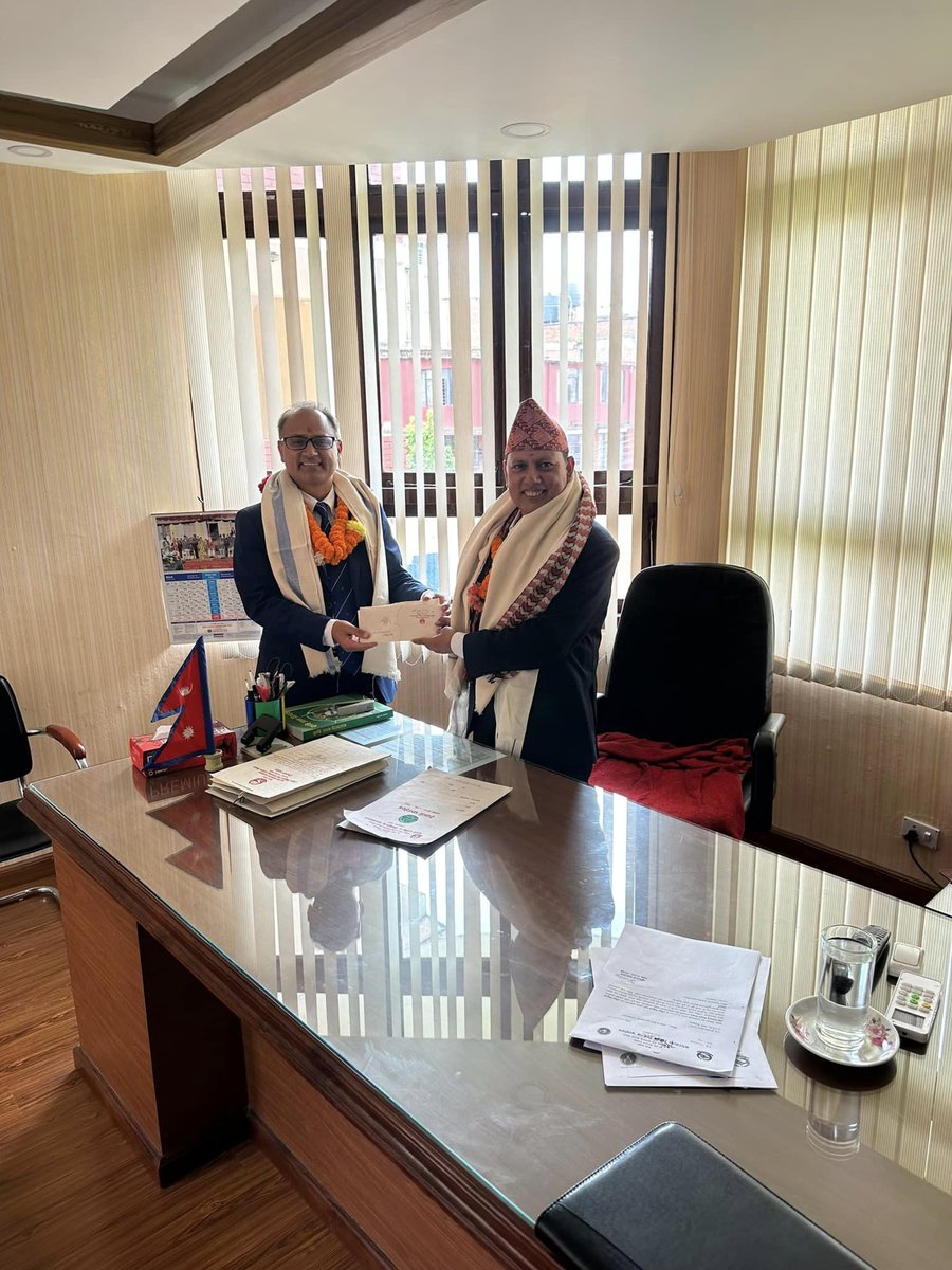 DNPWC Nepal (@dnpwc_nepal) on Twitter photo A warm welcome to our new DG Sindhu Prasad Dhungana and a warm farewell to outgoing DG <a href="/MaheshwarDhaka1/">Maheshwar Dhakal</a>. Thank you everyone for joining today's event. A warm welcome to our new DG Sindhu Prasad Dhungana and a warm farewell to outgoing DG <a href="/MaheshwarDhaka1/">Maheshwar Dhakal</a>. Thank you everyone for joining today's event.