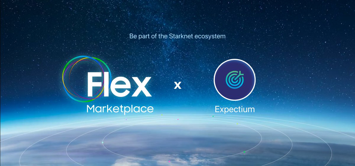 Flex_strk's tweet photo. π¨ Partnership Announcement!
π We are thrilled to unveil our new collaboration with @expectiumio, a leading Decentralized Information Market on @Starknet.
π You can now obtain your very own @expectiumio ticket directly at @Flex_strk: https://t.co/kDMbR1tOUK
π Explore the Testnet version of @expectiumio here: https://t.co/WkkDd2lHdb
We are paving the way for groundbreaking innovations and seamless experiences for our valued users. Stay tuned for more updates and possibilities coming your way! π₯