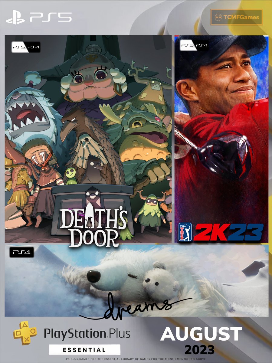 PlayStation Plus Monthly Games for August: PGA Tour 2K23, Dreams, Death's  Door – PlayStation.Blog