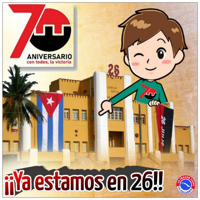 Hoy #26DeJulio arribamos al #70Aniversario de la gesta del #Moncada y con gran patriotismo y compromiso celebramos el #DíaDeLaRebeldíaNacional #70Moncada #Con