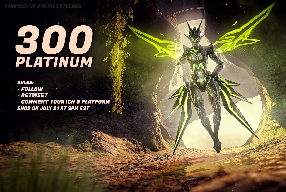 rikenz15's tweet photo. 🔸Giveaway: 300 Platinum!
🔸Rules Below
🔸Ends on July 31, 2pm EST

#warframe #giveaway #captura #titania #warframecaptura https://t.co/RXXMAU1lA3