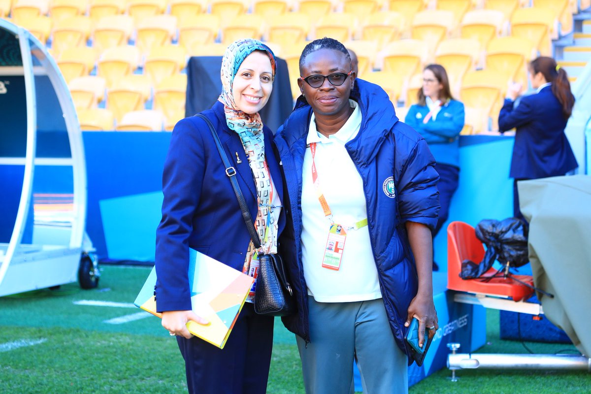 oluchitobex's tweet photo. FIFAWWC23 : Match Day 2 for Nigeria is almost  upon us. We concluded our game day minus 1 activities from pre match meeting to familiarisation tour. We are Ready ! @OlayinkaOlawol6 @madu_ndidi @ayindecharity #SoarSuperFalcons
#wecandoit https://t.co/mEm3UPXjWc