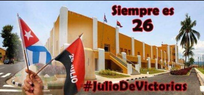 yirat_jose68025's tweet photo. Todos los cubanos celebramos nuestro 26 de julio rememorando el asalto al cuartel moncada dirigido por nuestro líder inmortal FIDEL CASTRO . Siempre es 26
#70Moncada @cubacooperaven 
@DcMedica 
@Mercede76617151 
@japortalmiranda 
@yirat_jose68025 https://t.co/TMvrBCV2Pm