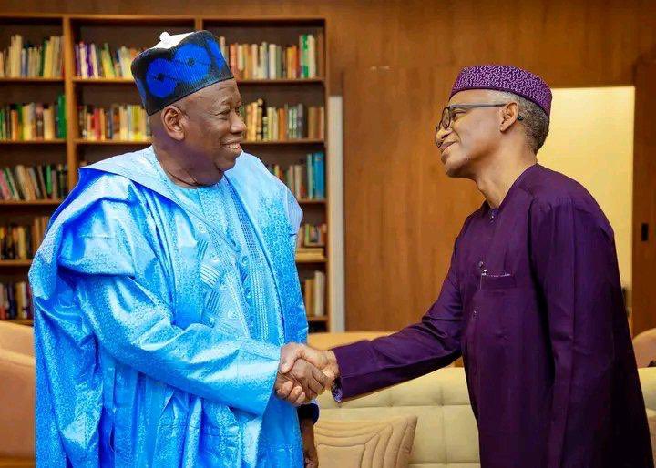 MSIngawa's tweet photo. Ganduje meets Elrufa'i https://t.co/g9E0T1wnPW