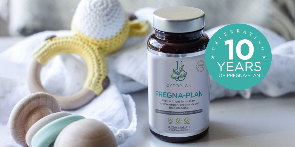 Pregna-Plan - our best-selling multivitamin for conception, pregnancy and breastfeeding - is 10 years old today! Pregna-Plan is uniquely designed to support women not only during pregnancy, but also whilst trying to conceive, through postnatal recovery and whilst breastfeeding 💚
