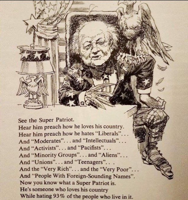 WUTangKids's tweet photo. MAD Magazine published this in 1968 about "Super Patriots"….sounds awfully familiar right now https://t.co/1sZETThgMM
