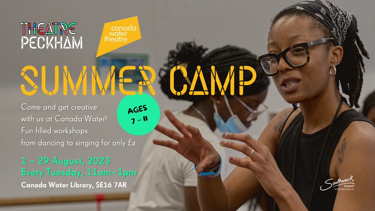 🩰🎭🎤 Come &amp; get creative with us at Canada Water!

TP is running 5 sessions for ages 7-11.
Each session will be focused on a specific area of Theatre from physical theatre to improvisation.

📅 1-29 Aug, Every Tues 11am–1pm 
🎟 £2 for each workshop
🔗 buff.ly/3YbMax2