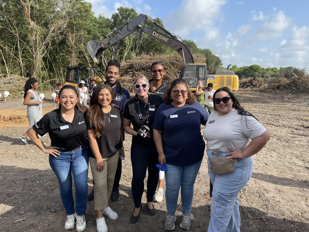 The @YESPrep Comms &amp; Marketing team representing. Covering the groundbreaking of YES Prep Southwest Oaks Elementary…opening in August 2024. #YESPrep #YPelementary