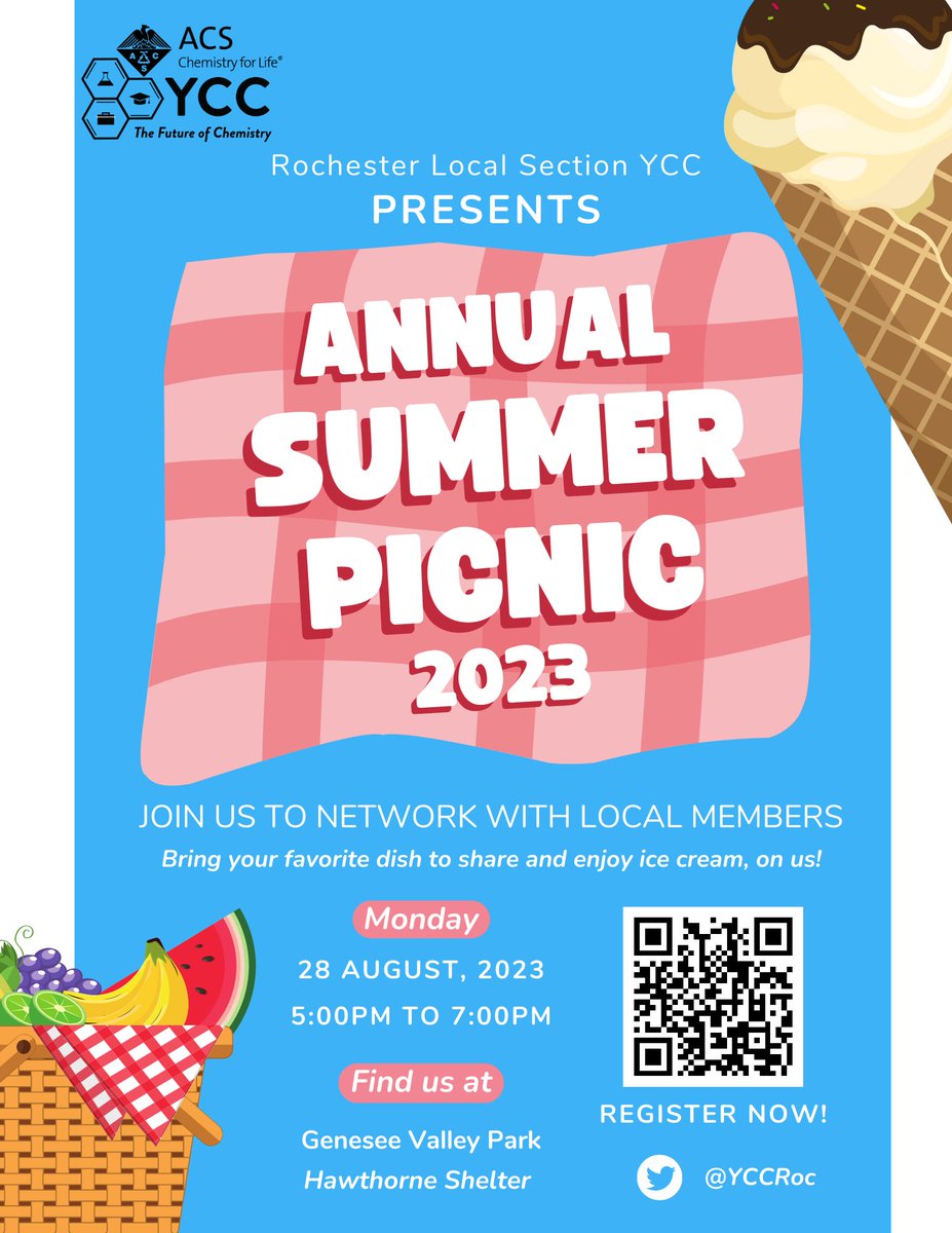 Our upcoming summer networking event will take place on 8/28 from 5-7 pm at Genesee Valley Park (Hawthorne Shelter)! Bring your favorite dish to share and enjoy ice cream provided by YCC!! Please register here: forms.gle/MZW6EFwZiPySZ4…
Hope to see everyone there!