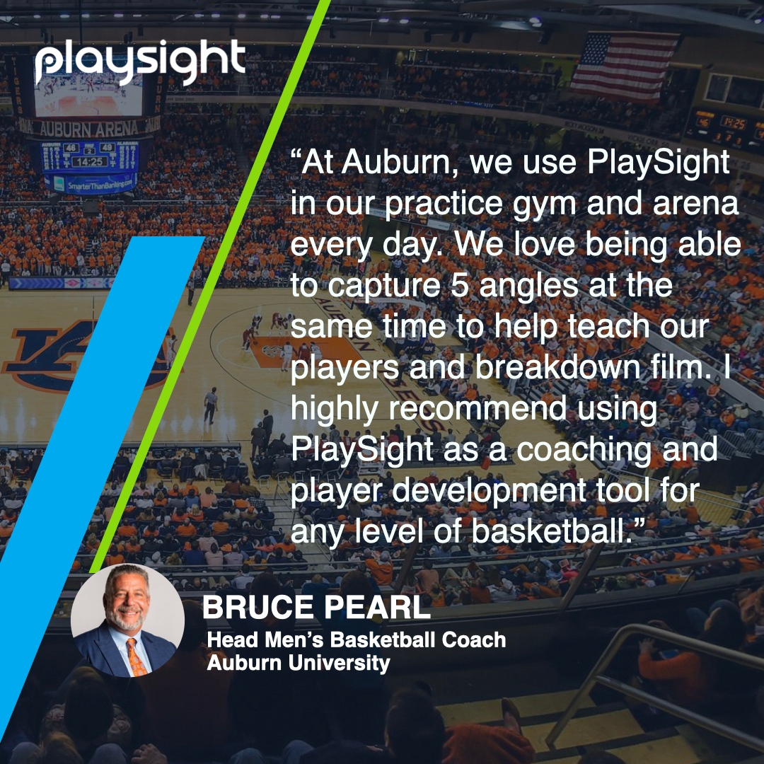 playsight (@playsight) on Twitter photo Final Four and @sec Championship Coach <a href="/coachbrucepearl/">Bruce Pearl</a> on how @auburnMBB utilizes PlaySight multi-angle video technology!🏀
#poweredbyPlaySight Final Four and @sec Championship Coach <a href="/coachbrucepearl/">Bruce Pearl</a> on how @auburnMBB utilizes PlaySight multi-angle video technology!🏀
#poweredbyPlaySight
