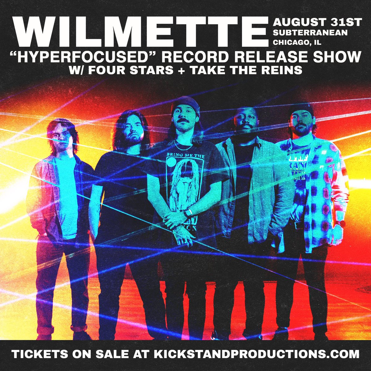 Chicago come celebrate the release of our newest album Hyperfocused with <a href="/fourstarsil/">Four Stars</a> and <a href="/takethereins312/">TAKE THE REINS</a> August 31st

Tickets on sale Friday: bit.ly/3Osdp3q