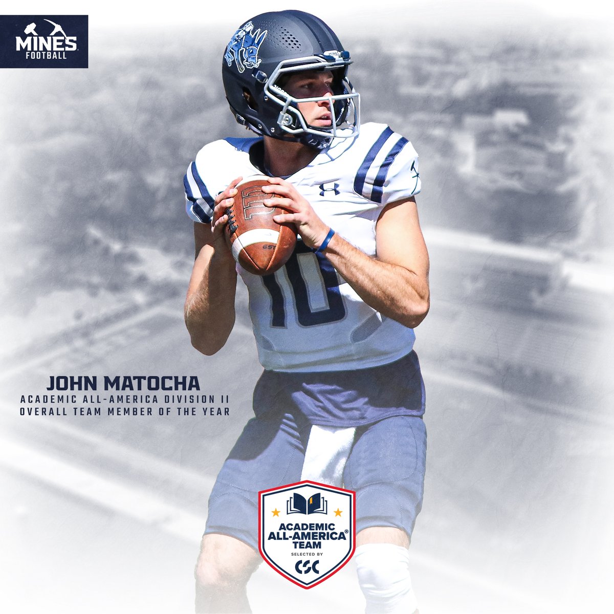 There are 122,000 NCAA Division II student-athletes. One was chosen as the best.

John Matocha is one of one.

Congratulations to the 2023 <a href="/AcadAllAmerica/">Academic All-America®, selected by CSC</a> Overall Team Member of the Year - the nation's 𝘣𝘦𝘴𝘵 student-athlete! 

#HelluvaEngineer⚒️