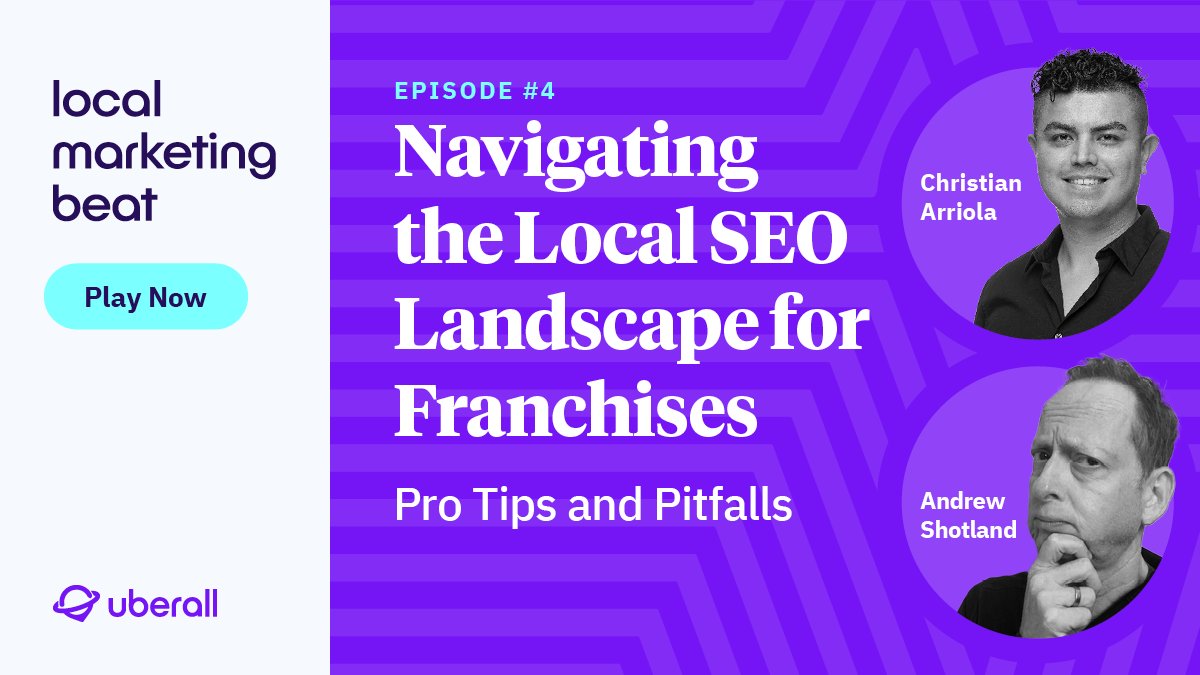In Episode #4 of the Local Marketing Beat, we're diving into the world of local SEO for franchises with Andrew Shotland. 🌍🔍 youtu.be/qXwCBWCc_JY #FranchiseSEO #FutureOfLocalSearch #SEOExperts #LocalSearch #MarketingPodcast #LocalSEO