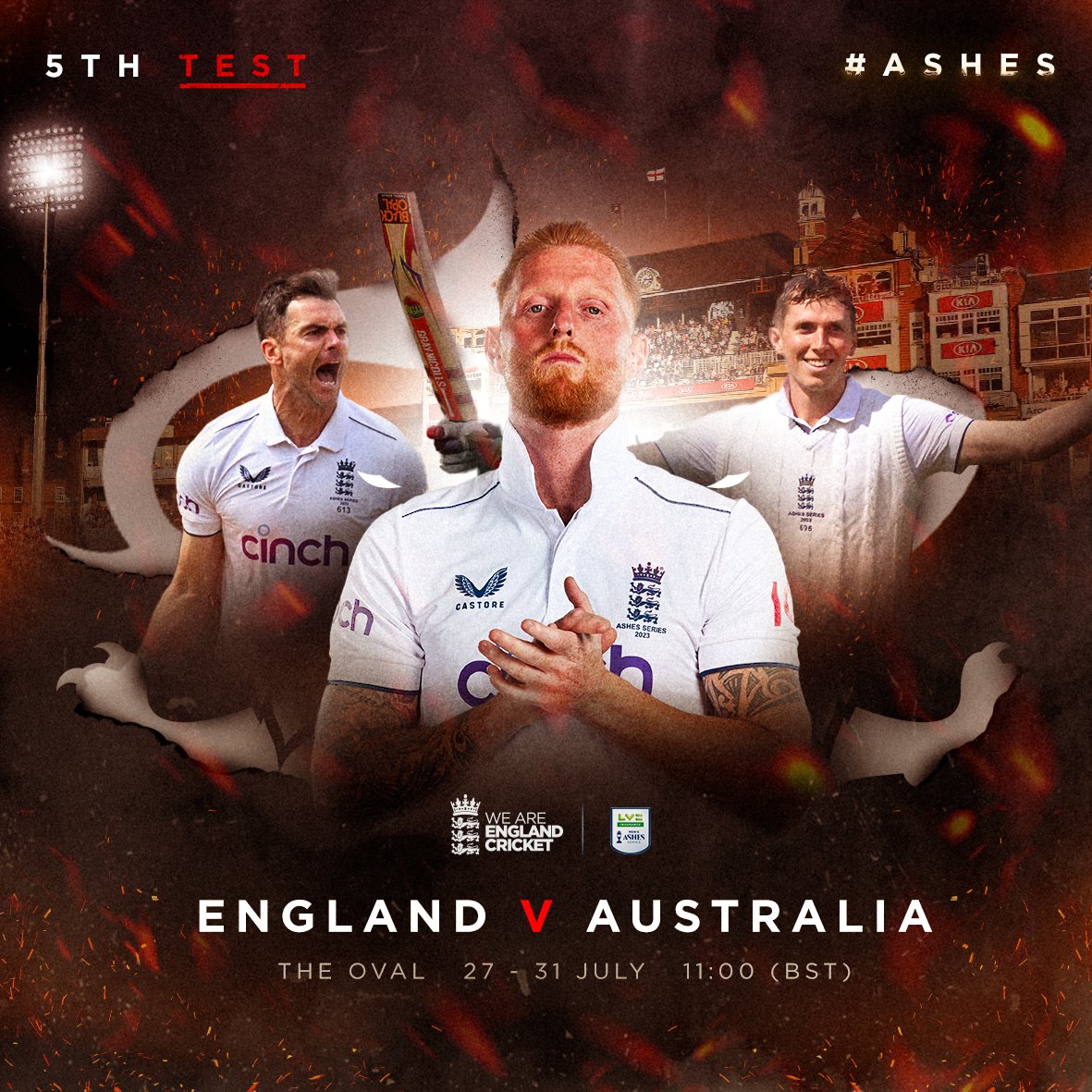 englandcricket's tweet photo. Final Test. Final push 🏏

Giving our all as we always do 💪

#EnglandCricket | #Ashes https://t.co/Dg4vJEOo5m