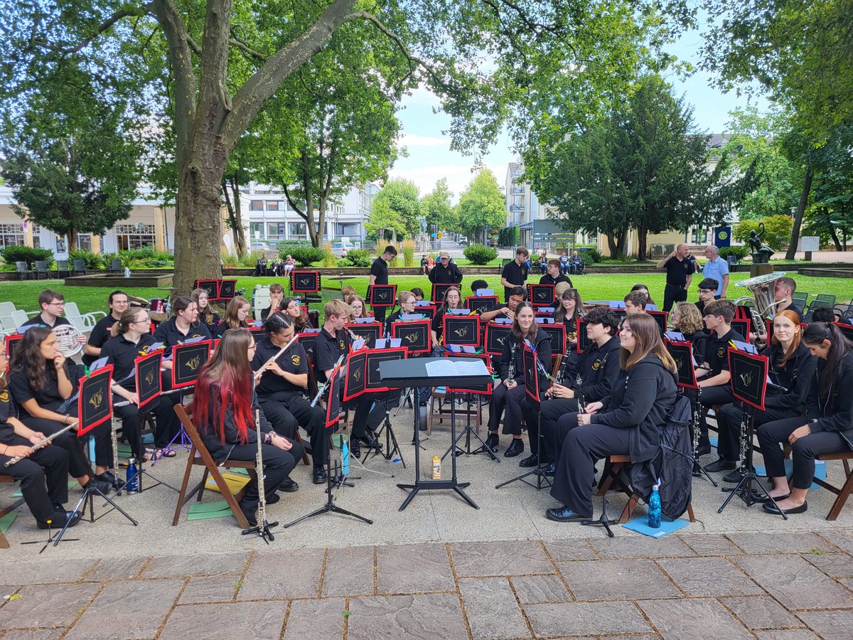 surrey_arts's tweet photo. The Camberley Youth Wind Orchestra tour to Germany continues today. The first concert was cut a bit short due to the rain but an impressive venue all the same! https://t.co/J5eo8A5YnP