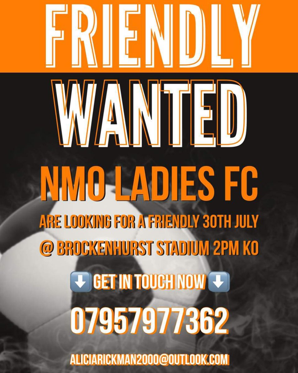 This Sunday if you could make a friendly please send a message. We are Div 5