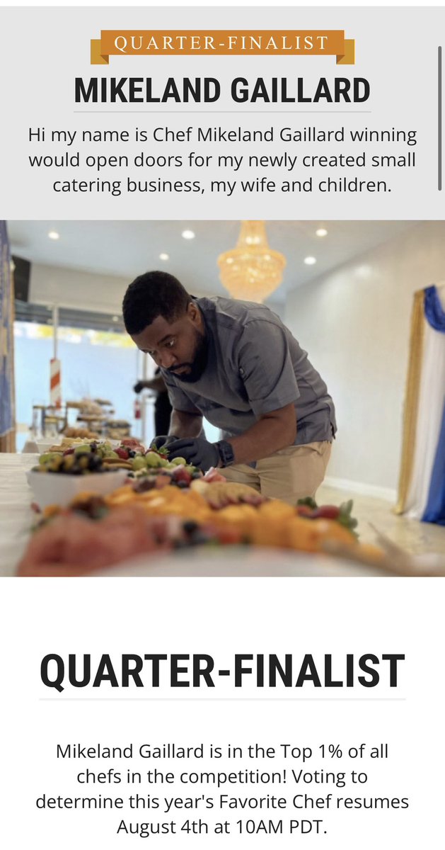 _simplysienna's tweet photo. We got here because of you all !! Let’s keep going and get to semi-finals . Vote here and share please 🙏🏾 https://t.co/OwQhmoITaT #blackexcellence #favchef #Foodie #BlackTwitter https://t.co/W0uFOjtGYk