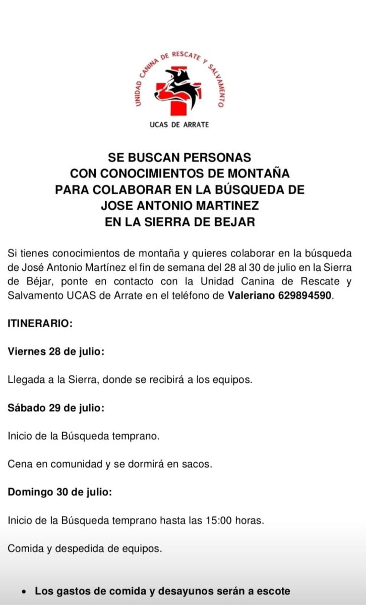 fsmhospital's tweet image. Es cerquen voluntaris amb coneixements de muntanya per a la cerca del company José Antonio Martínez. 

#montanerodesaparecidobéjar