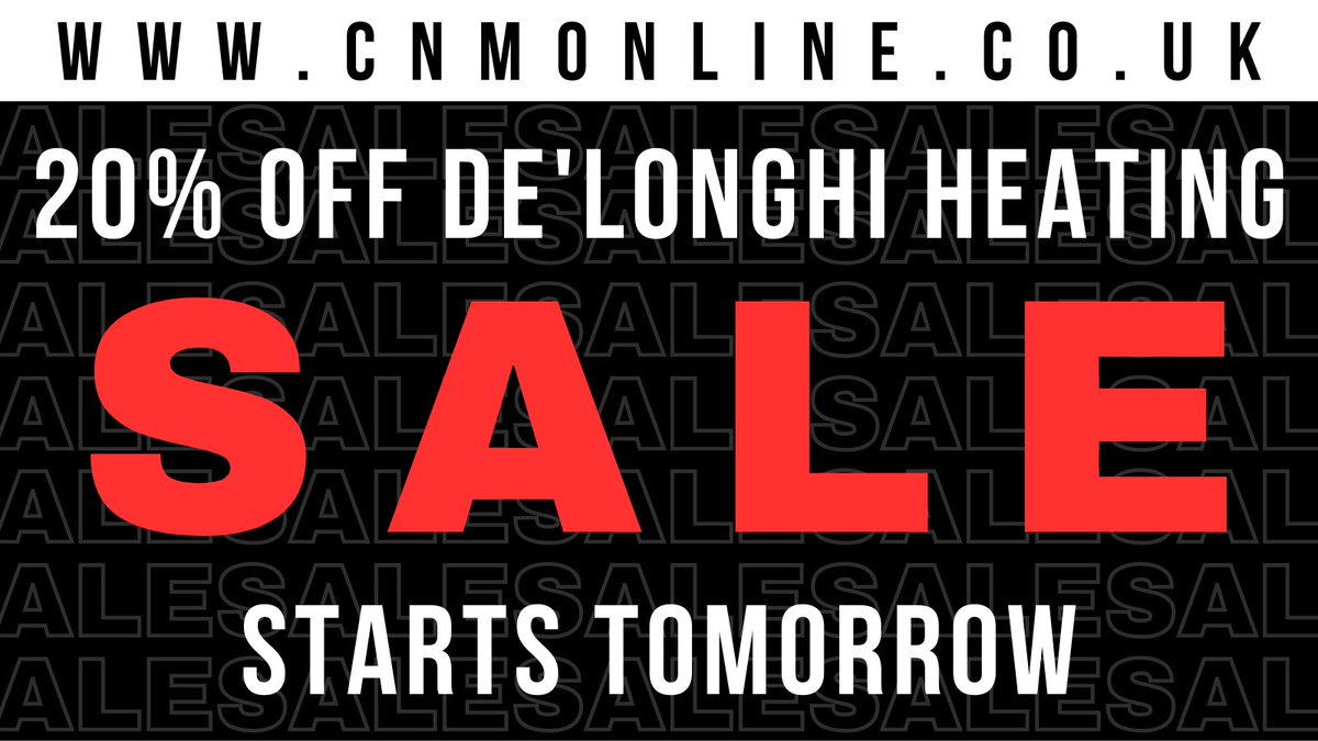 20% OFF De'Longhi Sale starts tomorrow! Keep your eyes peeled and grab yourself a bargain, whilst stocks last🔥 mailchi.mp/cnmonline/20-o…