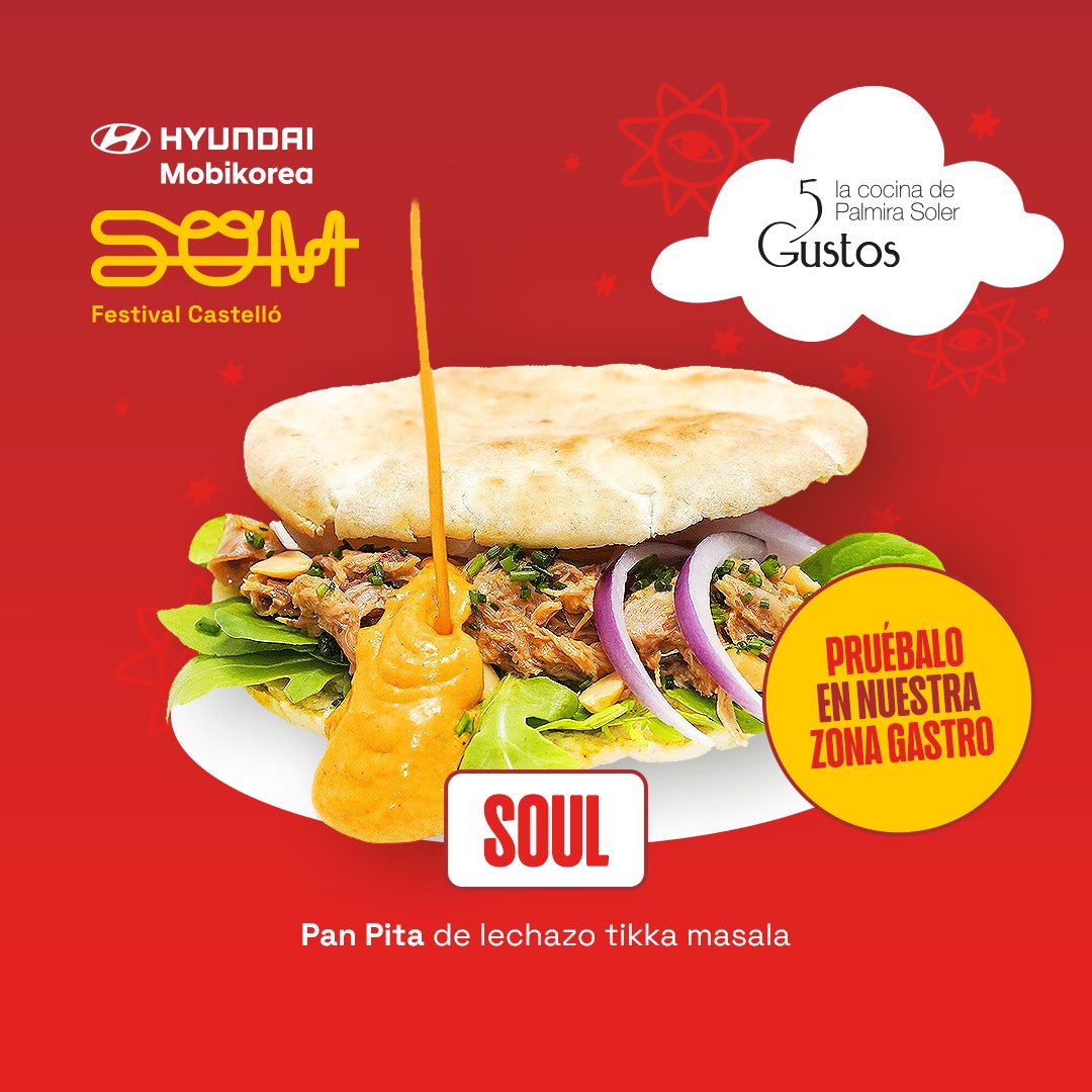 Desde Valladolid llega @5gustosbar con su toque de frescura más mediterráneo a nuestra zona Gastro de SOM Festival 🤤

#SOMFestivalCastelló #5gustosbar #ZonaGastro