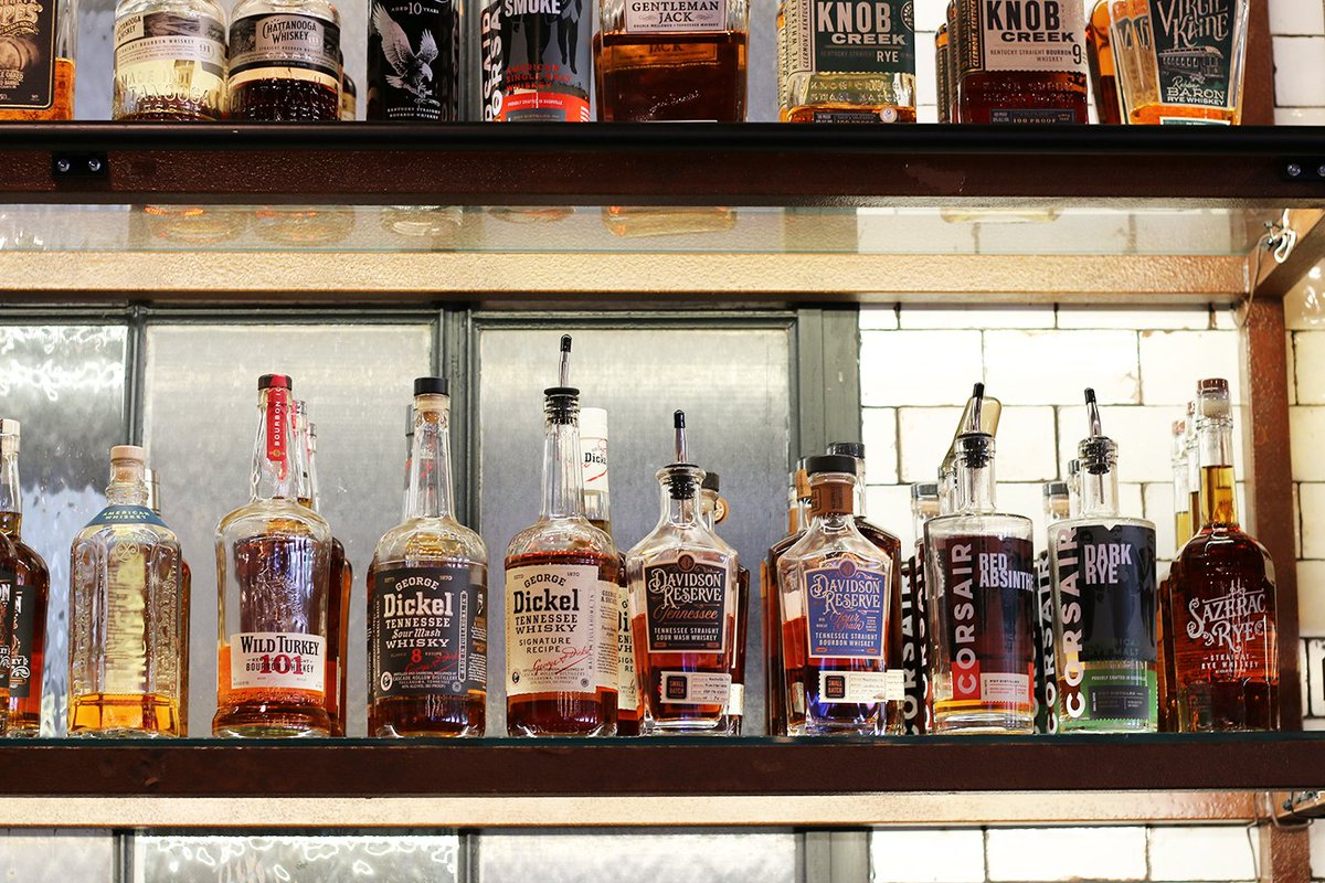 Whiskey Wednesday! Stop in for a drink and check our whiskey wall.