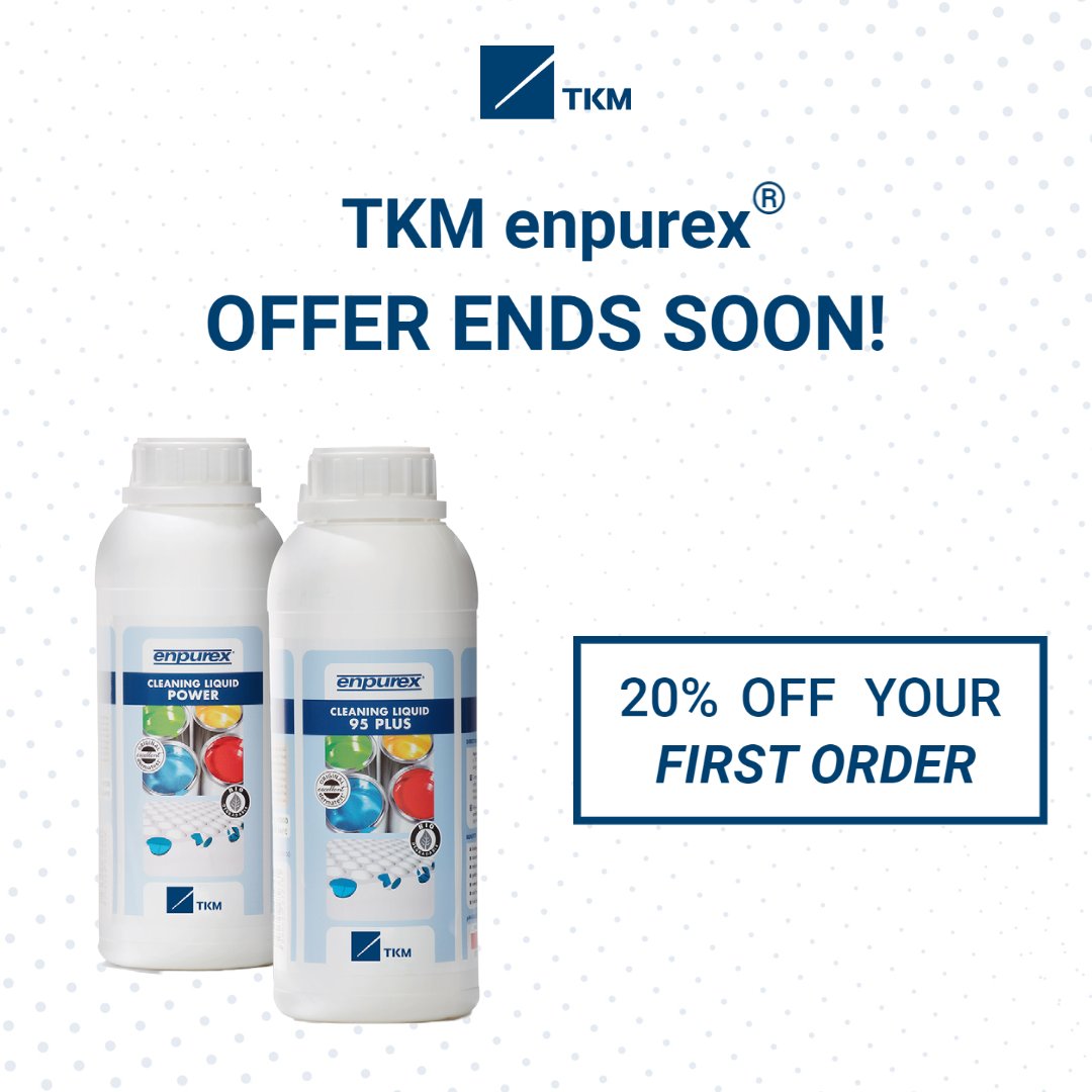 ⏳ Hurry, time is running out! Get our innovative anilox roll cleaning solution, Enpurex, directly from our website and save 20% on your first order with code 'ENPUREX'. Don't wait, offer ends soon! hubs.ly/Q01WzMcm0 #TKMBlades #Enpurex #SaleEndsSoon