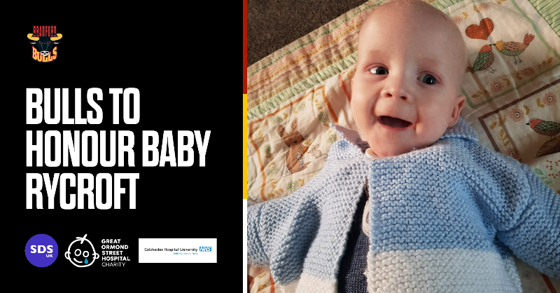 OfficialBullsRL's tweet photo. Bradford Bulls will use their game against Barrow Raiders at Odsal Stadium on Monday 31st July 2023 to honour a fifth-generation fan who tragically passed away aged just 16 months in June.