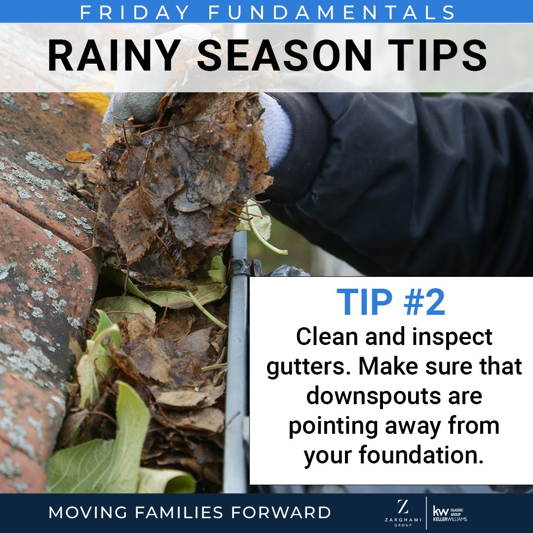 Don't let the rain put a damper on your home's well-being! Clean and inspect your gutters and downspouts to protect your home during Florida rainy season! ☔️

#FridayFundamentals #RainySeason #HomeOwnerTips