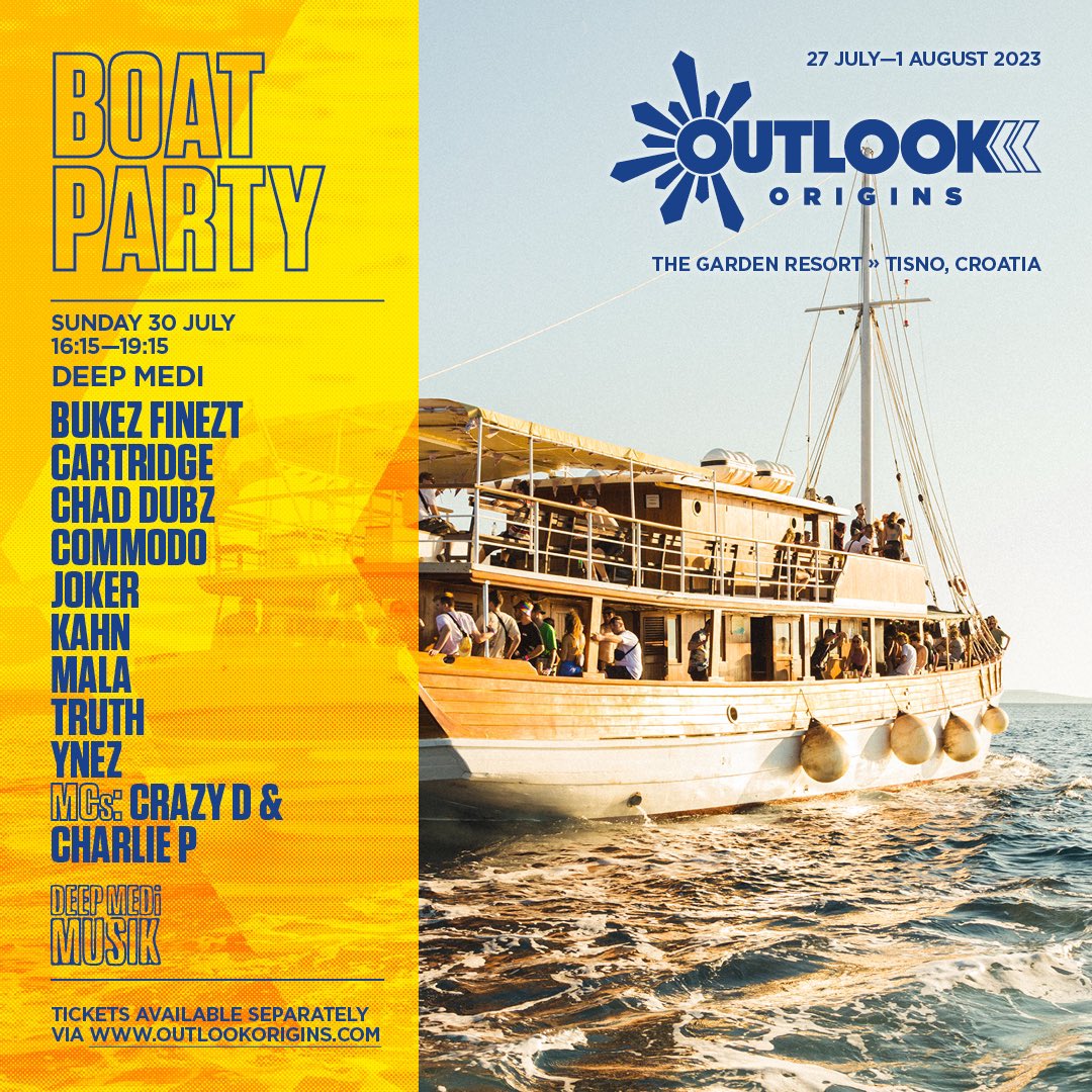 deepmedimusik's tweet photo. Annual @OutlookFestival roll call ๐ข ๐
Croatia here we come !!
โต๏ธ: Sunday 30th @ 16:15
๐ช: Monday 31st @ 19:00
See you soon ๐
#deepmedi #outlookfestival #dubstep https://t.co/2LJYmqY84m