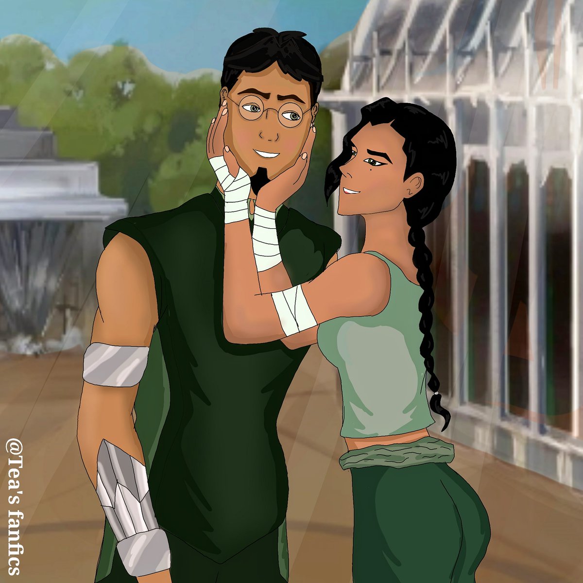 Teas_fanics's tweet photo. #Kuvira and #Baatarjr sharing a cute moment together after Kuvira's dance practice 💚😁season 3.
#baavira #avatar #tlok #TheLegendOfKorra #Baatar https://t.co/s0UtGJjSKM