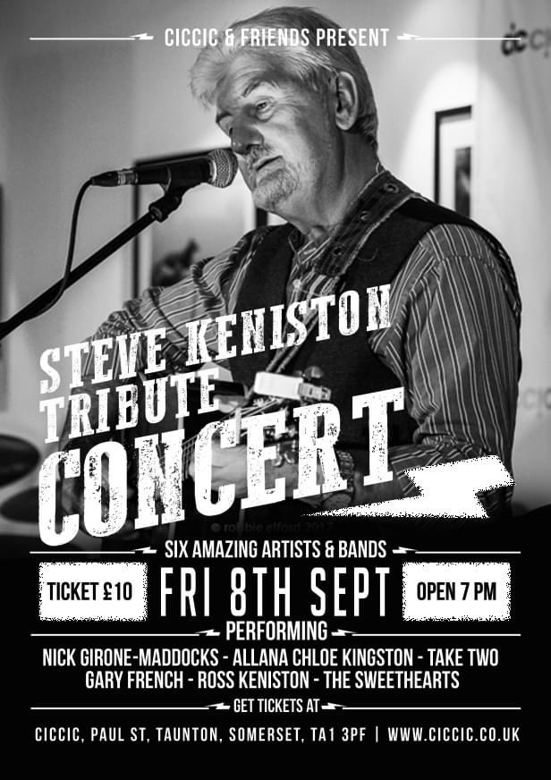 Please support this event <a href="/CICCICTaunton/">CICCIC</a> to celebrate the life of the loveliest man you’ll ever meet, GoCreate committee member, musician &amp; coffee drinker Steve Keniston 🩵💙🤍