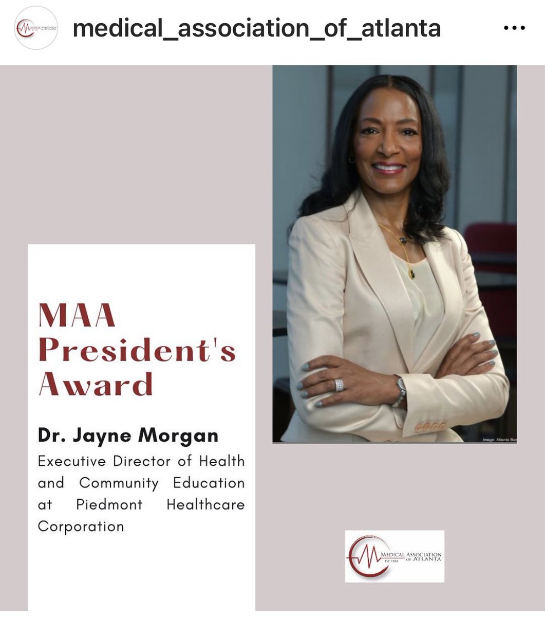 Thank you to the @MedicalAssocATL for awarding me with their highest honor of #PresidentsAward! I am simply blown away. @PiedmontHealth @MSMEDU @ABCardio1