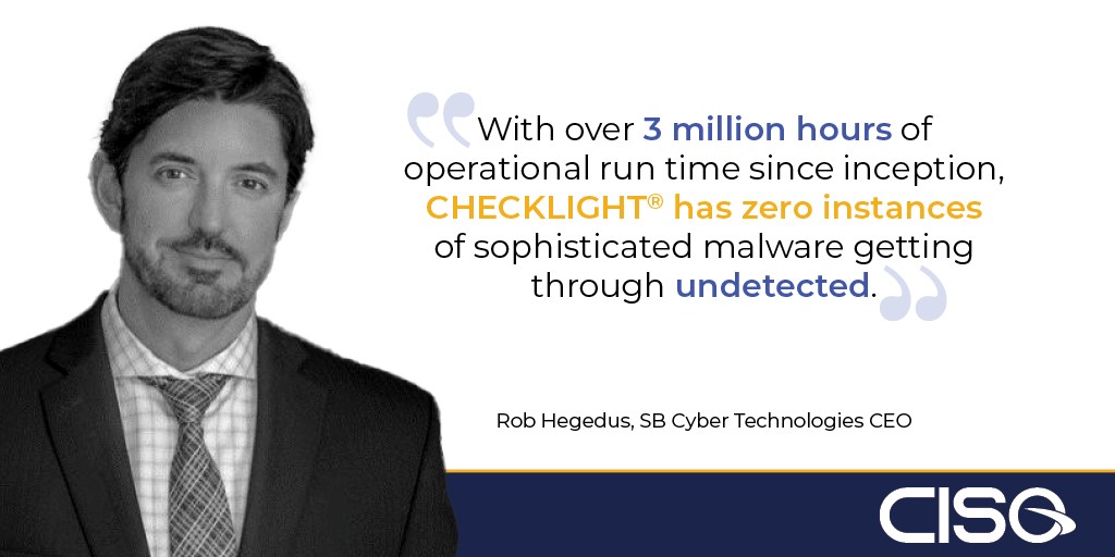 CISOGlobalInc's tweet photo. #CHECKLIGHT® EDR is the latest addition to CISO Global’s growing proprietary solution stack and portfolio of intellectual property. https://t.co/RpWa4yumXg