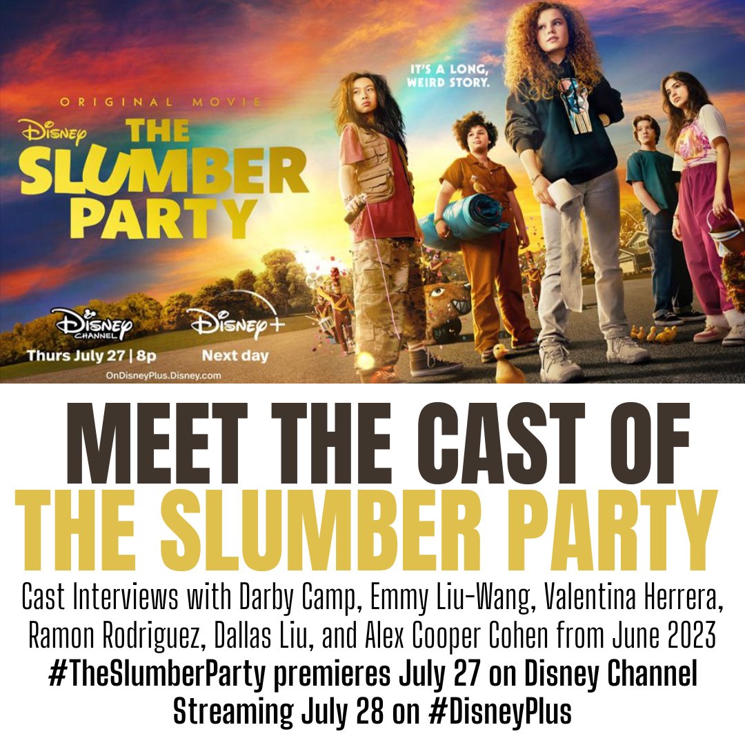 RCRNewsMedia's tweet photo. Find out what the cast says about the new summer comedy “The Slumber Party” Premiering July 27 on Disney Channel & July 28 on Disney+ #DisneyPlus #TheSlumberParty #CastInterviews* #Trailer
Find out more at #RCRNewsMedia
https://t.co/euzKbTGPNq https://t.co/ivlbJ7VNun