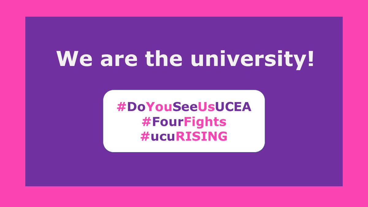 AntheaIrwin's tweet photo. Do you see us UCEA? We are the University! Time for @UCEA1 and @RKJethwa to #SettleTheDispute #DoYouSeeUsUCEA #FourFights #ucuRising @ucu_ulster @ucu https://t.co/Maa3rtUS2k