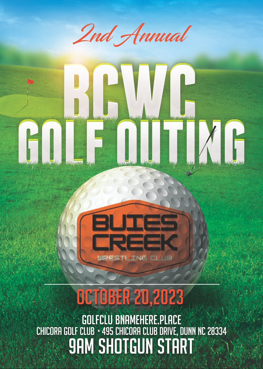 🚨 The 2nd Annual BCWC Golf sign-up is LIVE 🚨

Same weekend as <a href="/GoCamelsWrestle/">Campbell Wrestling</a> wrestle-off &amp; Kickoff dinner. 

Proceeds fund Chris Kober’s coaching position and our athlete’s summer competition. 

Sign up/sponsor: 2023bcwcgolfouting.rsvpify.com

Hotel Block: app.eventpipe.com/event/a84a11c0…