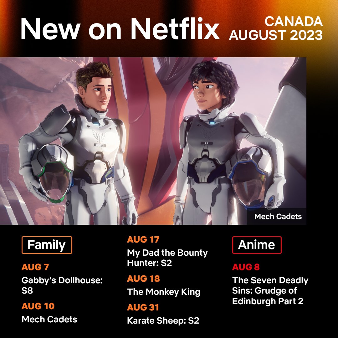 Netflix_CA's tweet photo. here's a look at what's coming in August! https://t.co/9BAFWbjy3p