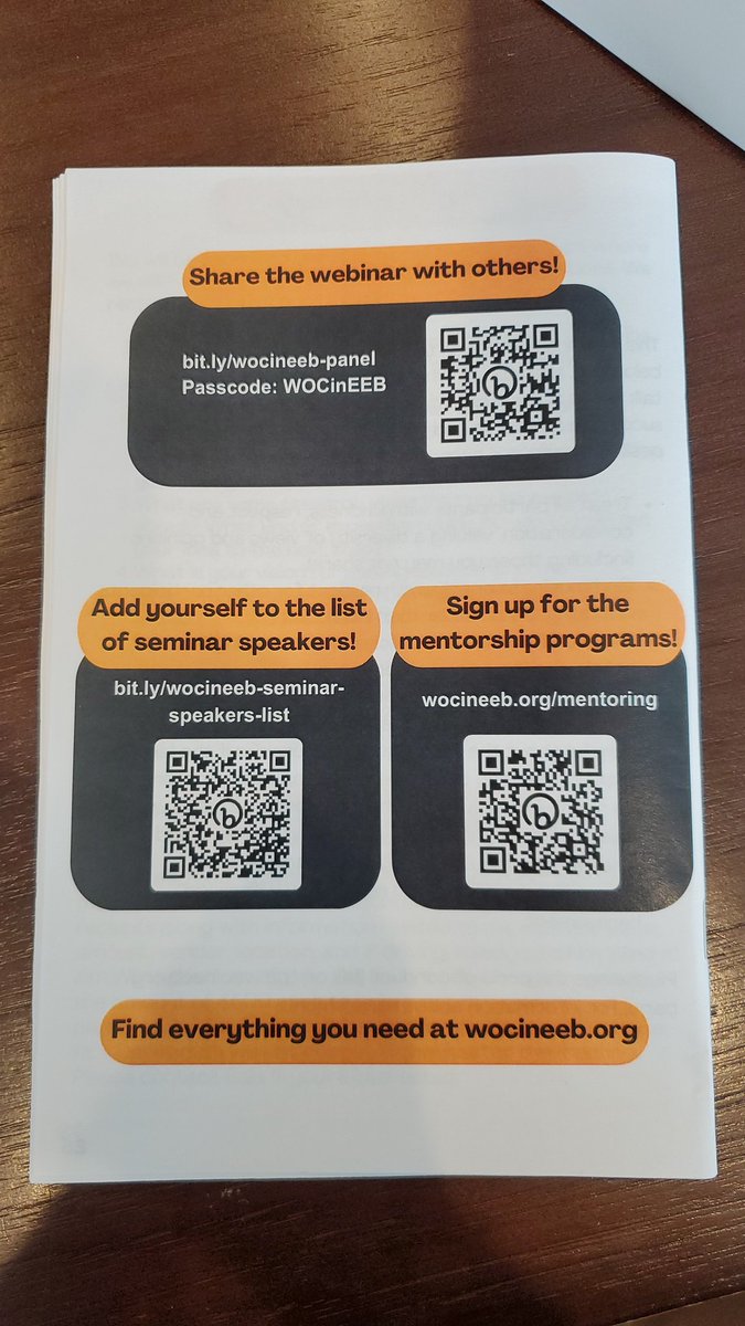 ChristineStands's tweet photo. It's the big day of the #WOCinEEB Pathways to STEM Leadership for Women of Color and Nonbinary People of Color Panel Session at 1:30 to 3:00 pm ET today! Please share widely!

The QR code and link go directly to the Zoom webinar! https://t.co/l15QuIf25c

Passcode: WOCinEEB https://t.co/Ew6XzBGLz0