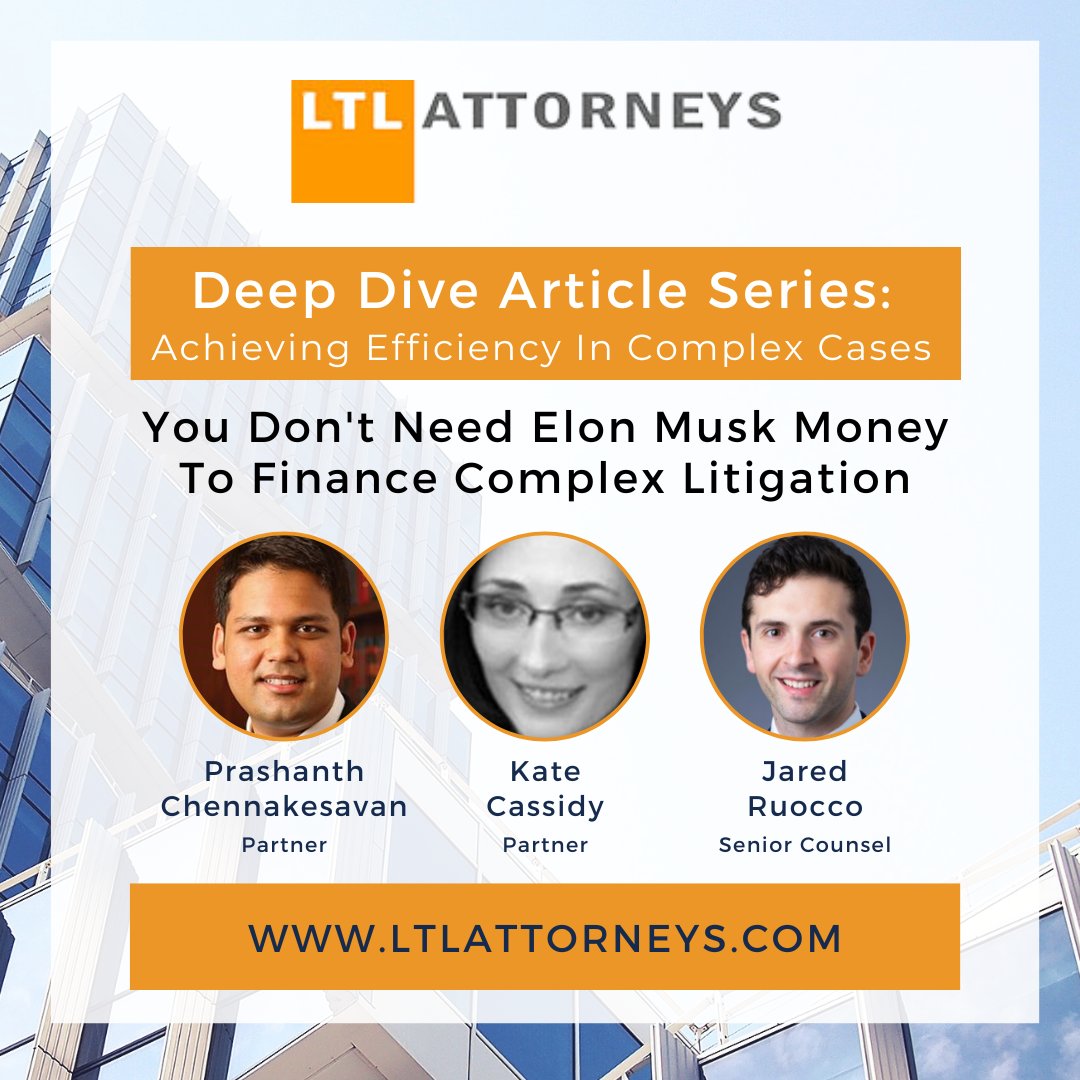 Elon Musk's billing dispute with Wachtell raises questions on affording high-stakes litigation. LTL Attorneys’ advises on cost-effective strategies for small/mid-sized firms and investors in complex cases.

Read the article here: ltlattorneys.com/press-releases…

#LTLAttorneys