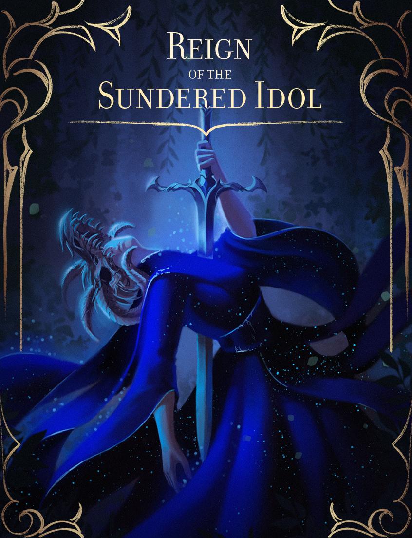 afoolsdeath_'s tweet photo. Reign of the Sundered Idol ⚜️ Cover Commission for @CroWaresGaming https://t.co/ymdex16xZf