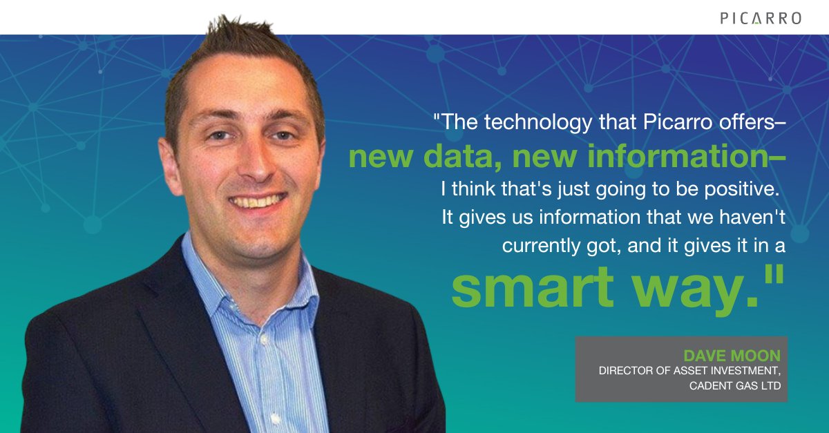 Picarro's tweet photo. Why have #Picarro technologies proven so useful to utilities? Per Dave Moon of @CadentGasLtd, not only do they gather more information, but they also provide it to the user in a way that just makes sense. Learn more: https://t.co/X6zp3xhaWo https://t.co/RyDXbG0iLF