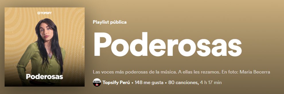 danidarcourtfco's tweet photo. @topsify  queremos que incluyan en la PlayList el tema de una mujer poderosa en la Salsa "Ya No te Amo" de Daniela Darcourt @DarcourtOficial subelo pa que tu veas 

#DanielaDarcourt #TopsifyPeru #poderosas #spotify https://t.co/lUweGygAhx