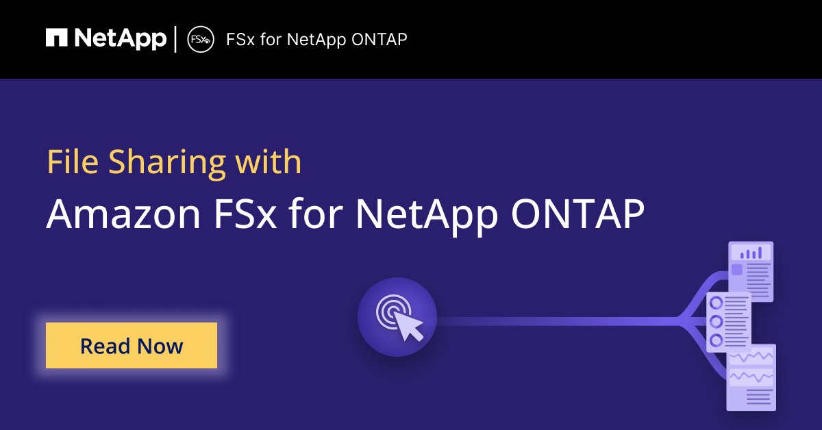 NetApp_Cloud's tweet photo. Amazon FSx for NetApp ONTAP - Supports NFS, SMB, and iSCSI workloads with advanced multi-protocol data management capabilities as multi-AZ high availability, built-in data protection, storage efficiencies, enhanced data mobility, and DevOps agility.
https://t.co/j8foeQmwNG https://t.co/YwU7x9UO9n