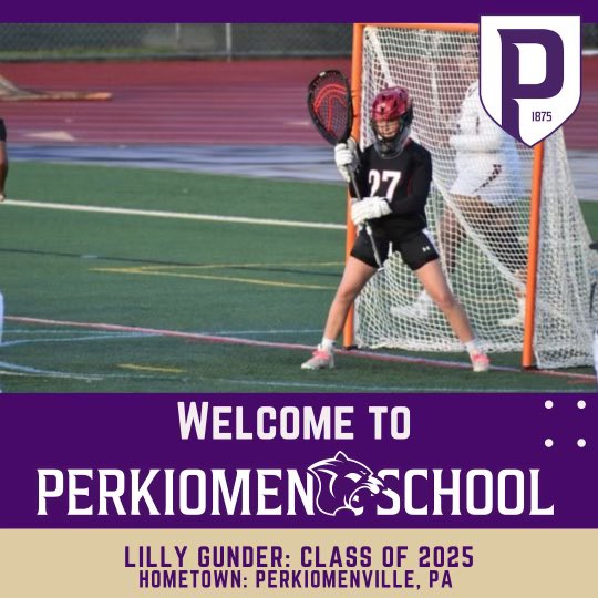 Coach_Meehan's tweet photo. Looking forward to welcoming a new Panther to our community in a few short weeks. Lilly Gunder, a 2025 goalie. 🐾 

Lilly currently plays for a local club team - True Dynamite. 

Welcome to Perkiomen! https://t.co/D1aWmNsa71